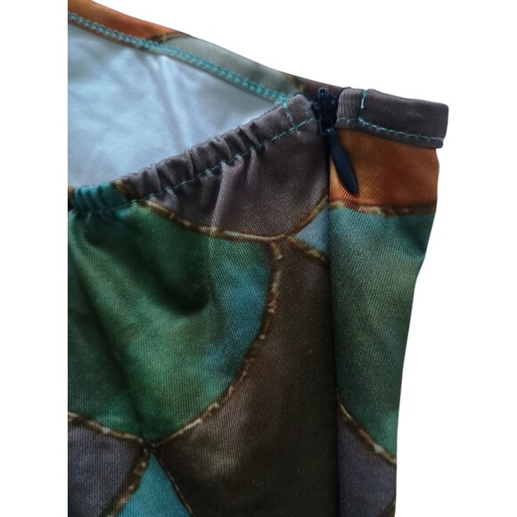 Gorgeous Multicolor Fishscale Maxi Dress  M - Picture 9 of 10